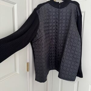 Womens Quilted front Sweater Jacket - Plus size 4x
